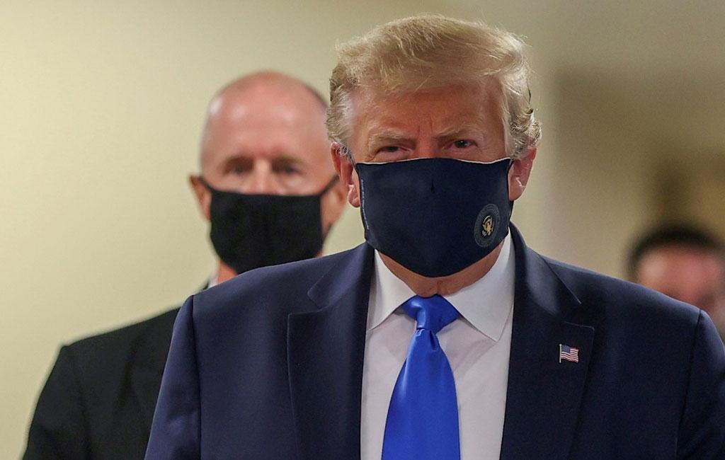 Coronavirus: US President Donald Trump seen wearing a mask