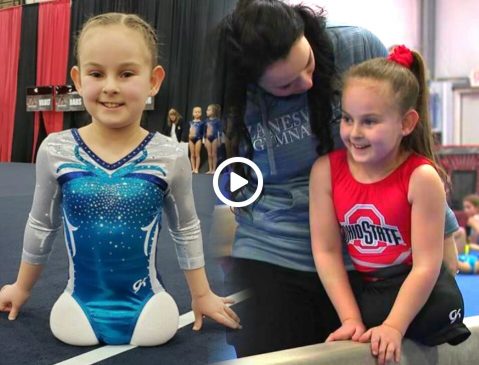 An 8-year-old American girl born without legs is now a world famous Gymnast