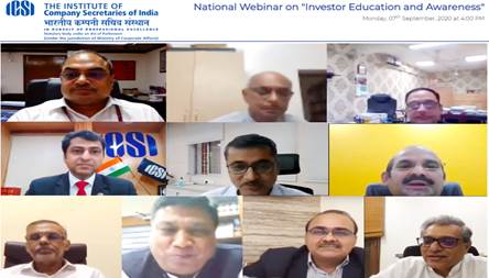 MCA and ICSI jointly organised a Webinar on Investor Education and Protection Fund