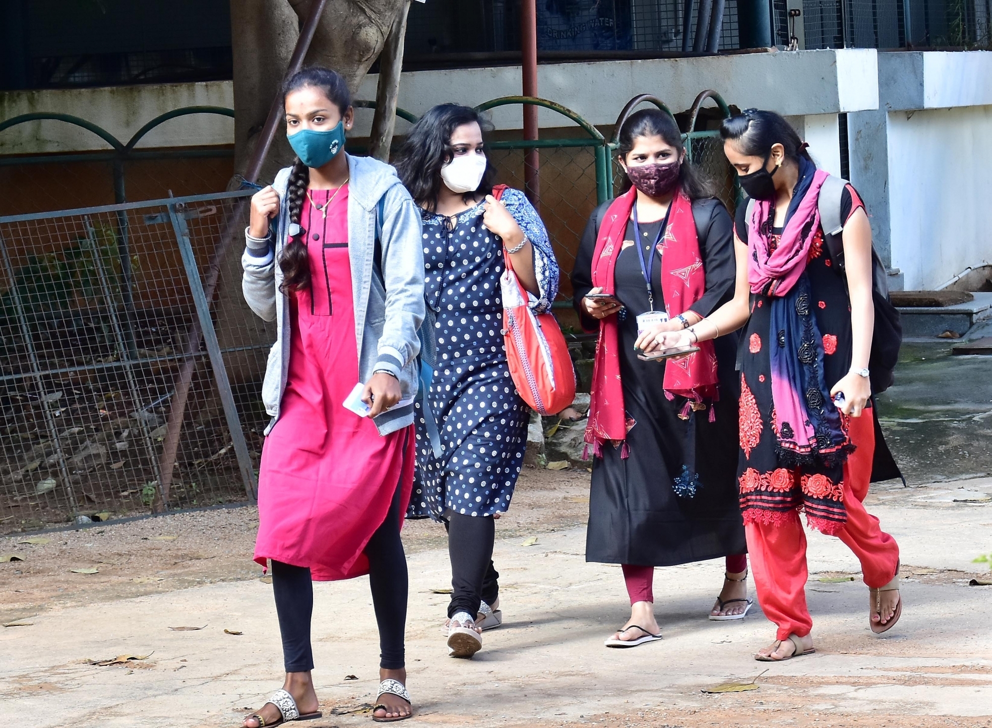 Bengaluru: After being closed for eight months, degree colleges in Karnataka reopened amidst several precautionary measures during the COVID-19 pandemic, in Bengaluru on Nov 17, 2020. (Photo: IANS)