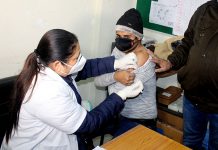 Amritsar: A beneficiary receives vaccination during the COVID-19 dry run for immunization activity, in Amritsar on Jan 8, 2021. (Photo: Deepak Sharma/IANS)