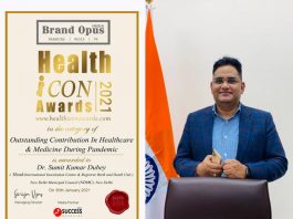 Brand Opus India 2021, Health Icon Awards 2021, NDMC, Sumit Kumar Dubey