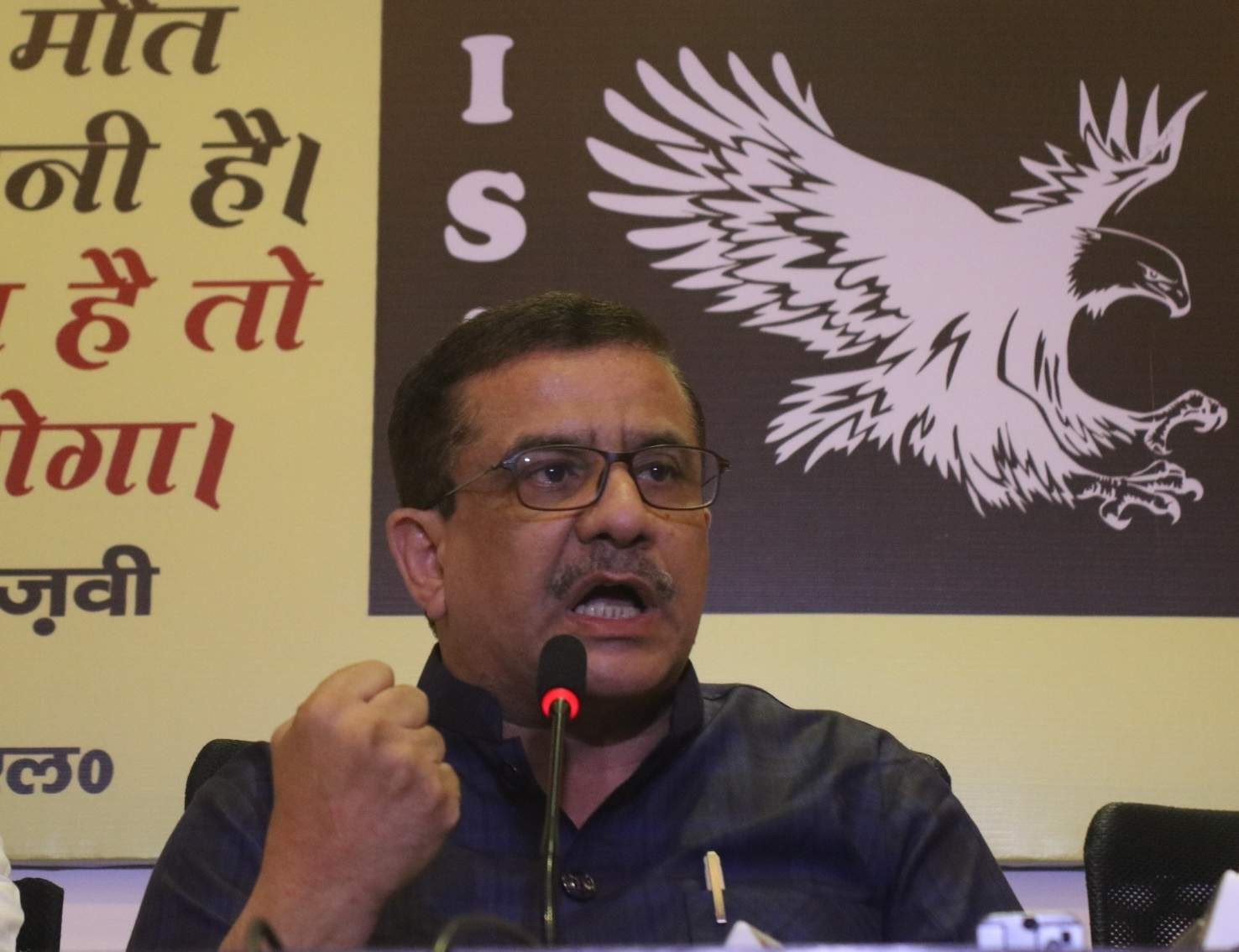 New Delhi: Uttar Pradesh Shia Central Board of Waqfs chairman Syed Waseem Rizvi addresses a press conference to announce his new political party “Indian Shia Awami League” in New Delhi on May 14, 2018. (Photo: IANS)