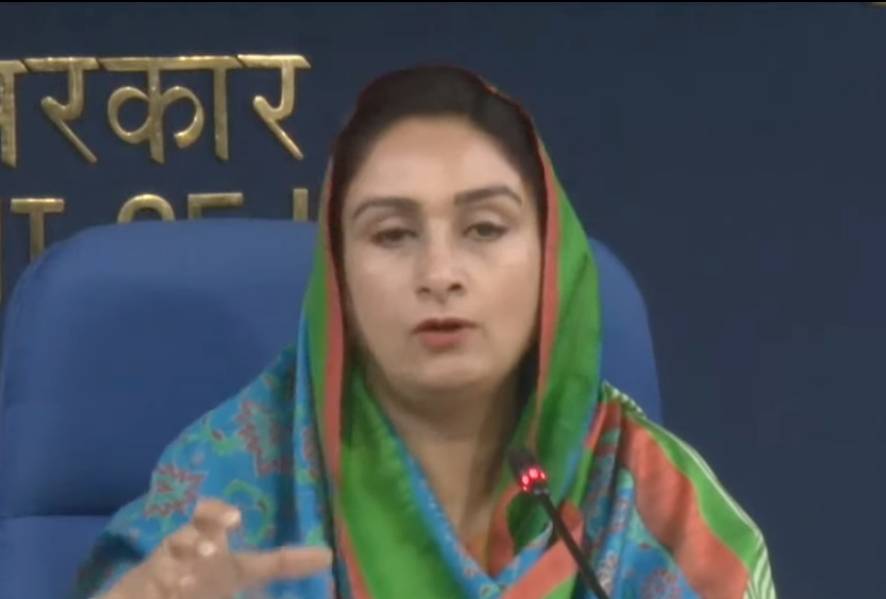 New Delhi: Union Food Processing Minister Harsimrat Kaur Badal addresses a press conference on Organic Food Festival which will be held from 21st to 23rd Feb 2020, in New Delhi on Feb 13, 2020. (Photo: IANS)