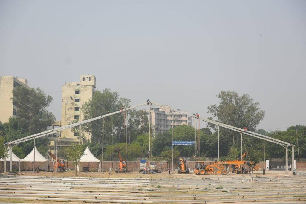 500-bed temporary ICU at Ramlila Maidan in Delhi