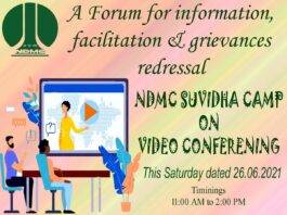 NDMC organising online Jan Suvidha Camp for Redresses Public Grievances through Video conferencing