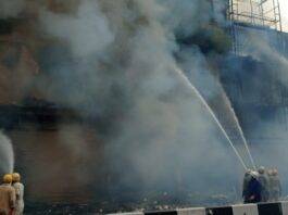 A massive fire broke out in Delhi's Lajpat Nagar market