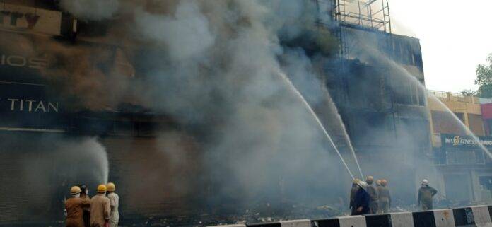 A massive fire broke out in Delhi's Lajpat Nagar market