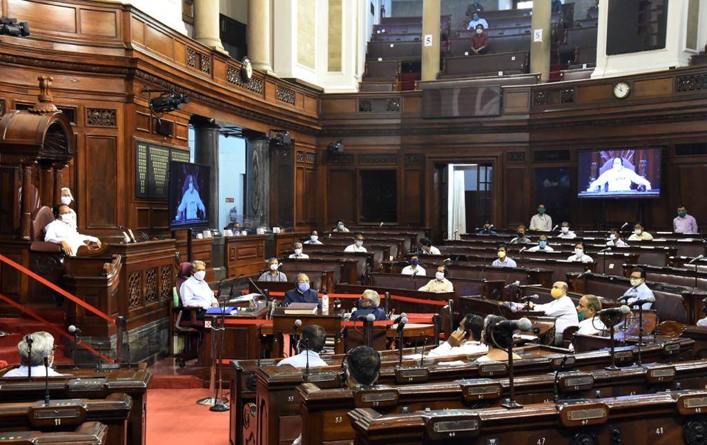 Rajya Sabha practices ahead of Monsoon Session from Monday.