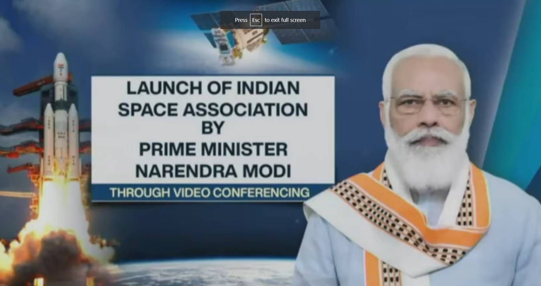 PM Modi launches Indian Space Association .(photo:Modi Twitter)