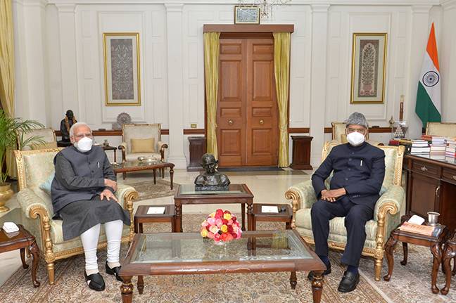 President Kovind meets PM Modi, expresses concern over security lapse