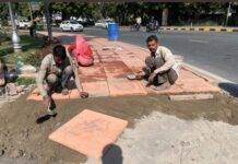 Vice-Chairman inspected the beautification and redevelopment work at Teen Murti Haifa Chowk