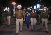 Mashal of Platinum Jubilee celebrations of Delhi Police