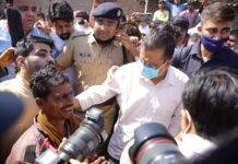 CM Arvind Kejriwal visits the site of Gokulpuri fire incident; assures victim of all support