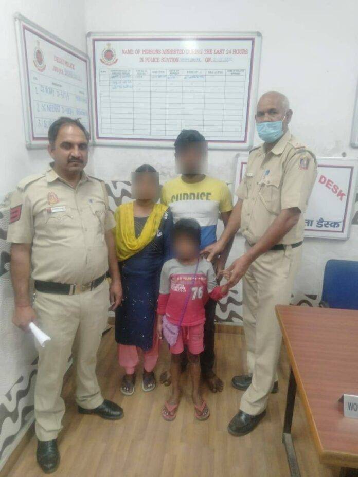 An 8-year-old girl recovered and handed over to her parents