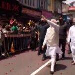 Amid chants of ‘Bharat Mata ki Jai’, Modi gets rousing reception in Shimla.(photo:Twitter)