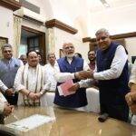 New Delhi: NDA candidate Jagdeep Dhankhar files his nomination for the Vice Presidential elections in the presence of Prime Minister Narendra Modi and Union Ministers, in New Delhi on Monday, July 18, 2022. (Photo: Twitter)