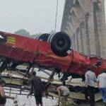 Passenger bus fell into Narmada river in Khargone, 10 bodies were retrieved.