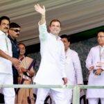New Delhi: Congress leader Rahul Gandhi waves to supporters during the ‘Mehangai Par Halla Bol’ rally on price rise, at Ramlila Maidan in New Delhi, Sunday, Sep. 4, 2022. (Photo: Twitter)