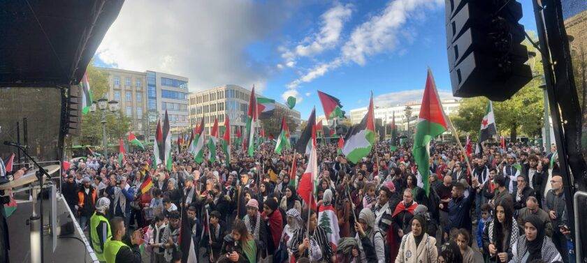 hannover germany palestine demonstration protest ceasfire