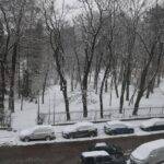 Street after snow in Lviv, Ukraine on Feb. 28, 2022. (Xinhua/Chen Wenxian/IANS)