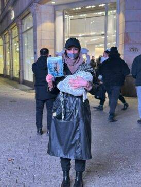 Protesters Gather in Zara Store Hannover to protest against Zara over Palestine issue