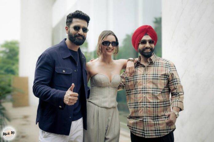 Vicky Kaushal, Triptii Dimri, and Amy Virk Bad Newz Movie Promotions Tauba Tauba