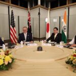 Hiroshima : Prime Minister Narendra Modi, US President Joe Biden, Japan’s Prime Minister Fumio Kishida and Australia Prime Minister Anthony Albanese during Quad Leaders’ meeting on the sidelines of the G7 Summit in Hiroshima, Saturday, May 20, 2023. (Photo: IANS/PIB)