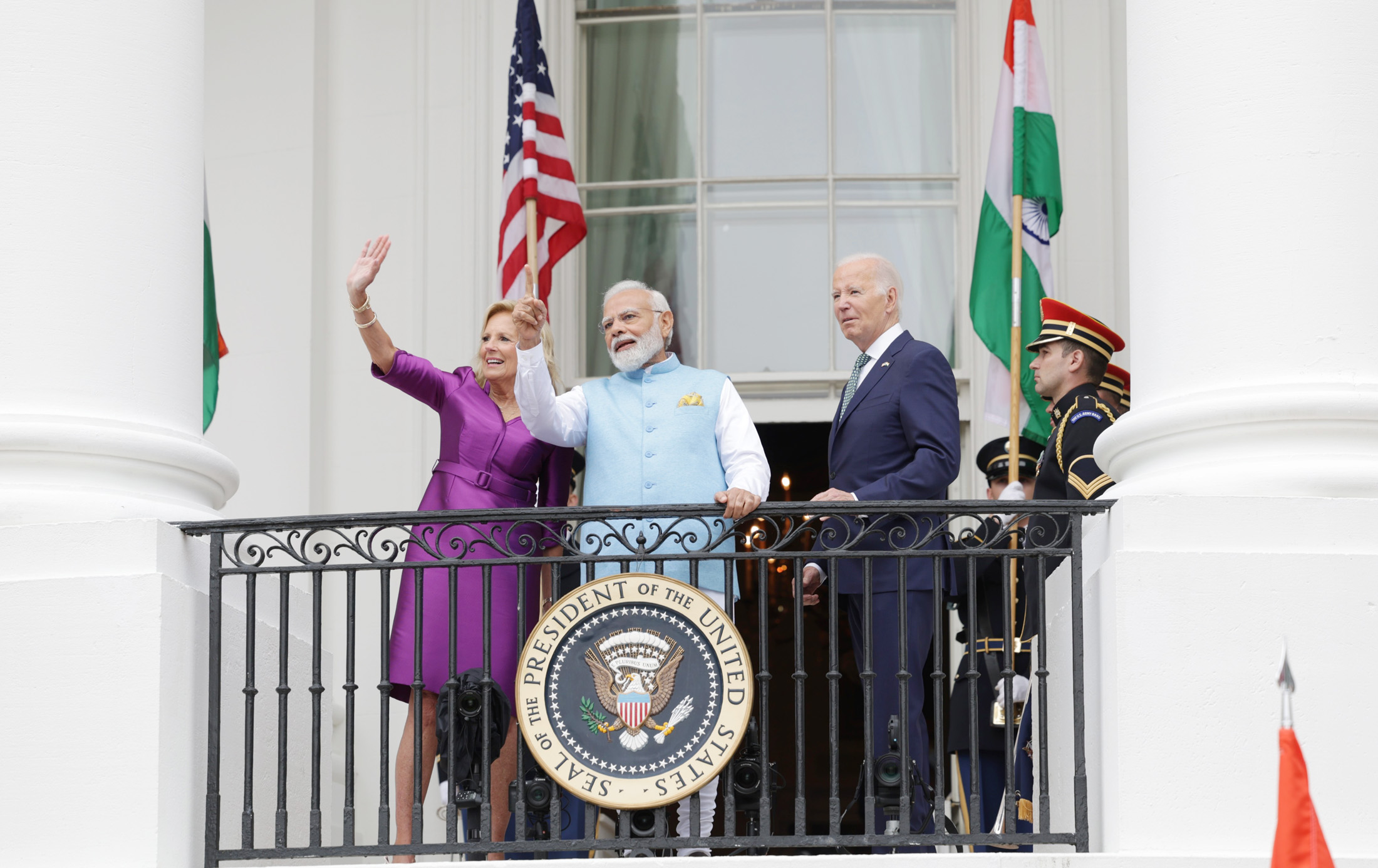 PM at White House Arrival Ceremony, in Washington, D.C. on June 22, 2023.