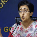 New Delhi: Delhi Chief Minister Atishi addresses a press conference at the Delhi Secretariat